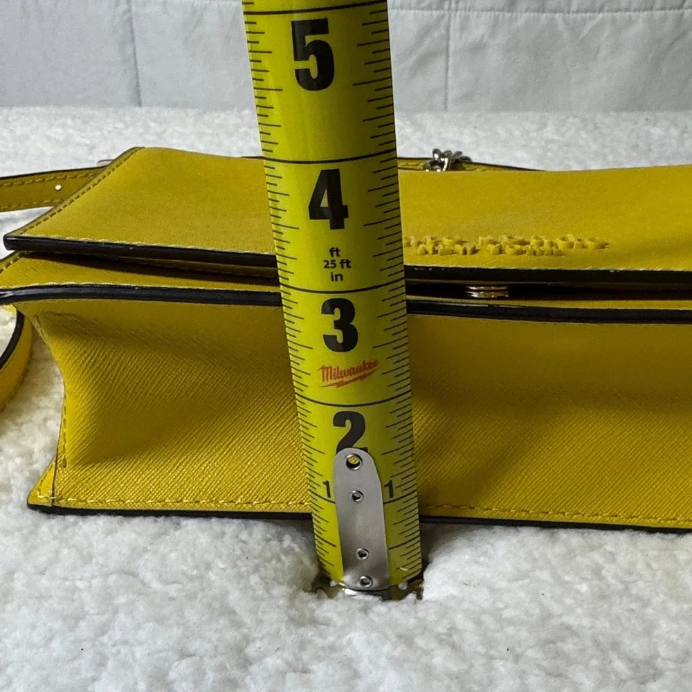 Kate Spade New York Yellow Saffiano Leather Chain‎ Crossbody Bag
